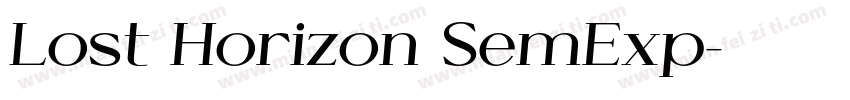 Lost Horizon SemExp字体转换